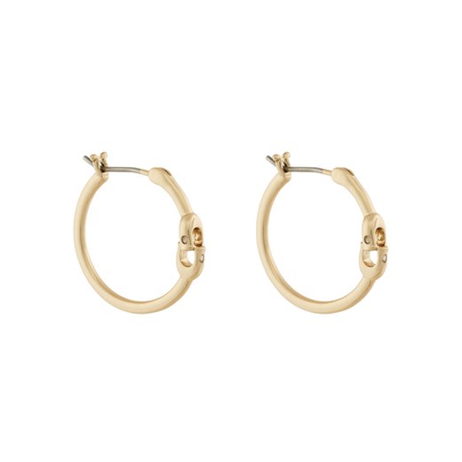 Kolczyki Coach Signature Hoop Earrings 37408160GLD710 Złoty ze sklepu eobuwie.pl w kategorii Kolczyki - zdjęcie 186751217