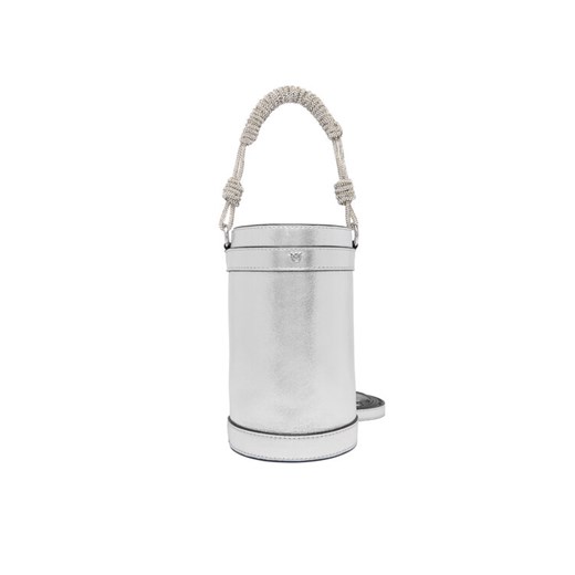 Torebka PINKO Mini Bucket Manico 25-26 PLTT 105910 Srebrny - id: 8053177291063 - marki Pinko - 186751268 Torebka PINKO Mini Bucket Manico 25-26 PLTT 105910 Srebrny ze sklepu eobuwie.pl w kategorii Torebki damskie - zdjęcie 186751268