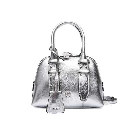 PINKO Torebka Bowling Bag Zip Mini AI 25-26 PLTT 105333 A0QO Srebrny - id: 8053177308624 - marki Pinko - 186752605 PINKO Torebka Bowling Bag Zip Mini AI 25-26 PLTT 105333 A0QO Srebrny ze sklepu MODIVO w kategorii Kuferki - zdjęcie 186752605