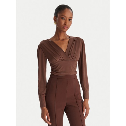 ACCESS FASHION Body 54-2018-324 Brązowy Slim Fit ze sklepu MODIVO w kategorii Bluzki damskie - zdjęcie 186752616