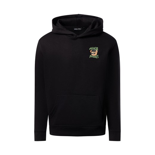 Chill Pill Męska bluza z kapturem - Money Bear Mężczyźni Bawełna czarny nadruk ze sklepu vangraaf w kategorii Bluzy męskie - zdjęcie 186753387