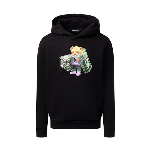Chill Pill Męska bluza z kapturem - Money Bundle Bear Mężczyźni czarny nadruk ze sklepu vangraaf w kategorii Bluzy męskie - zdjęcie 186753389