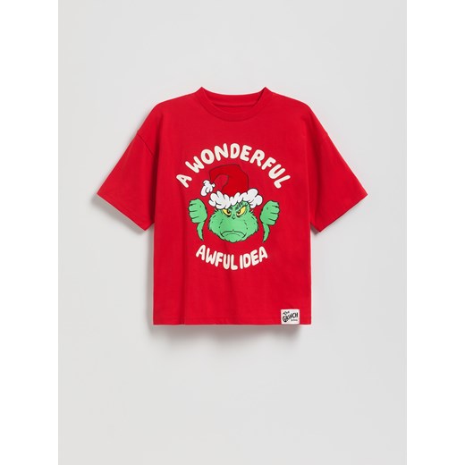 Reserved - Świąteczny t-shirt Grinch - czerwony Reserved 164 (13 lat) Reserved