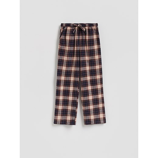 Reserved - Piżamowe spodnie w kratę - granatowy ze sklepu Reserved w kategorii Piżamy damskie - zdjęcie 186753518
