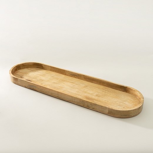 Taca drewniana Yano I 83x25x4 cm - id: 816-058 - marki Dekoria - 186753718 Taca drewniana Yano I 83x25x4 cm ze sklepu dekoria.pl w kategorii Misy i tace dekoracyjne - zdjęcie 186753718