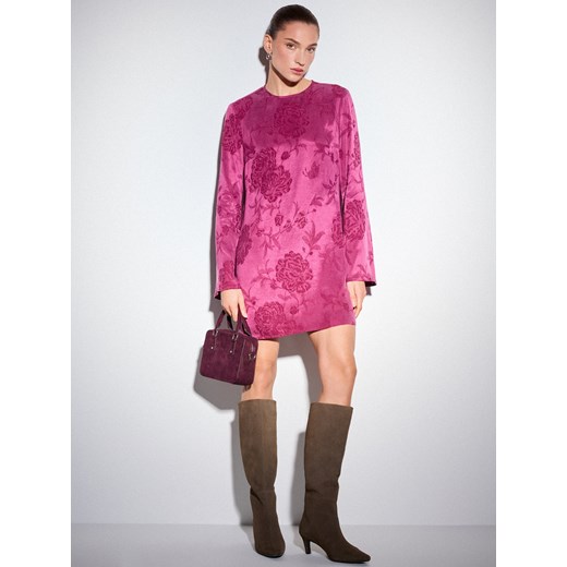 Mohito - Różowa sukienka mini z lyocellem - czerwony ze sklepu Mohito w kategorii Sukienki - zdjęcie 186753928