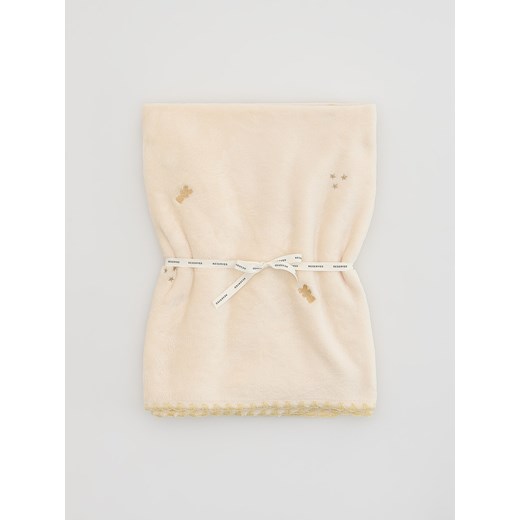 Reserved - Wzorzysty koc - złamana biel ze sklepu Reserved w kategorii Kocyki dziecięce - zdjęcie 186754325