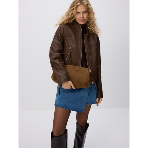 Reserved - Torebka na ramię z imitacji zamszu - brązowy Reserved ONE SIZE Reserved