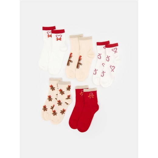 Sinsay - Skarpetki z motywem świątecznym 5 pack - wielobarwny - id: 252GS-MLC - marki Sinsay - 186755358 Sinsay - Skarpetki z motywem świątecznym 5 pack - wielobarwny ze sklepu Sinsay w kategorii Skarpetki dziecięce - zdjęcie 186755358