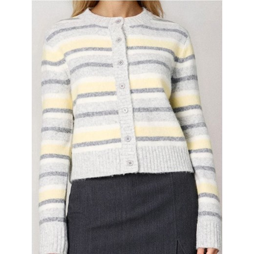 Sinsay - Kardigan w paski - szary ze sklepu Sinsay w kategorii Swetry damskie - zdjęcie 186755385