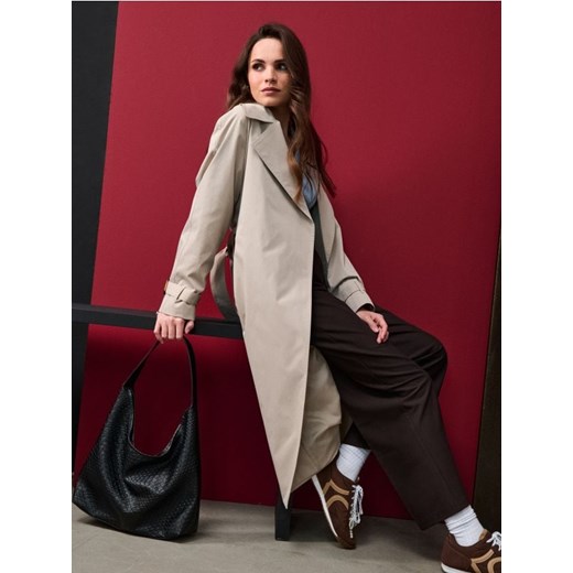 Sinsay - Torba hobo z imitacji skóry - czarny ze sklepu Sinsay w kategorii Torebki damskie - zdjęcie 186755417