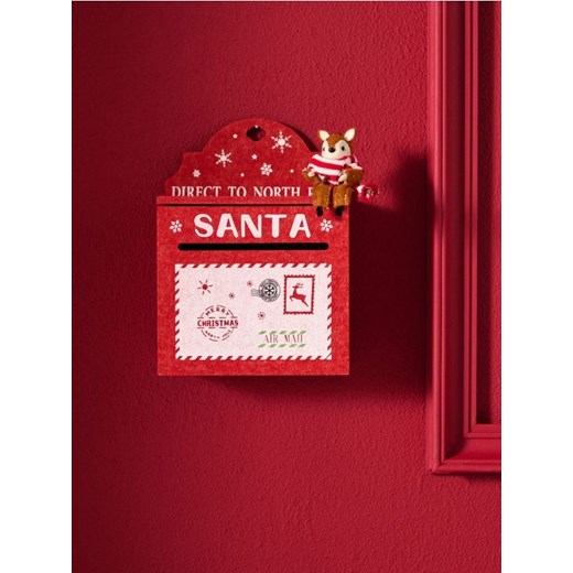 Sinsay - Dekoracja świąteczna w kształcie skrzynki na listy - czerwony ze sklepu Sinsay w kategorii Dekoracje bożonarodzeniowe - zdjęcie 186755448