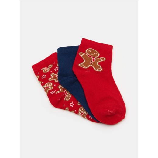 Sinsay - Skarpetki z motywem ludzika piernikowego 3 pack - wielobarwny ze sklepu Sinsay w kategorii Skarpetki dziecięce - zdjęcie 186755457
