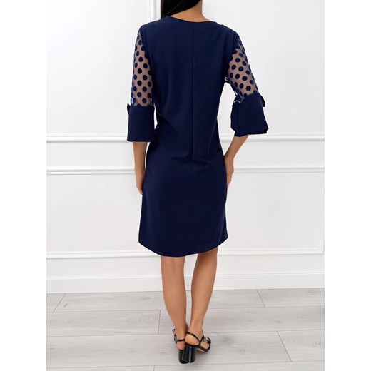 Granatowa Elegancka Sukienka Modnakiecka.pl 46 ModnaKiecka.pl
