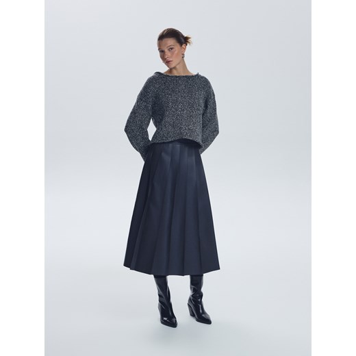 Reserved - Plisowana spódnica midi - szary ze sklepu Reserved w kategorii Spódnice - zdjęcie 186755946