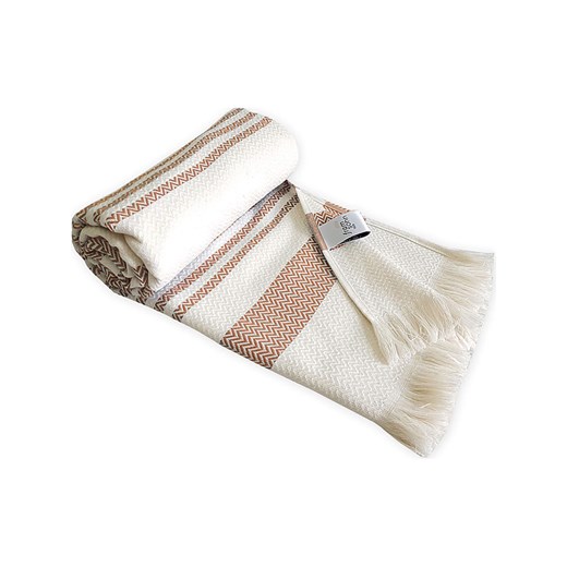 Framsohn Pled "Boho Living - Zick Zack" w kolorze jasnoróżowo-białym - id: 12248179 - marki Framsohn - 186757037 Framsohn Pled "Boho Living - Zick Zack" w kolorze jasnoróżowo-białym ze sklepu Limango Polska w kategorii Tekstylia - zdjęcie 186757037