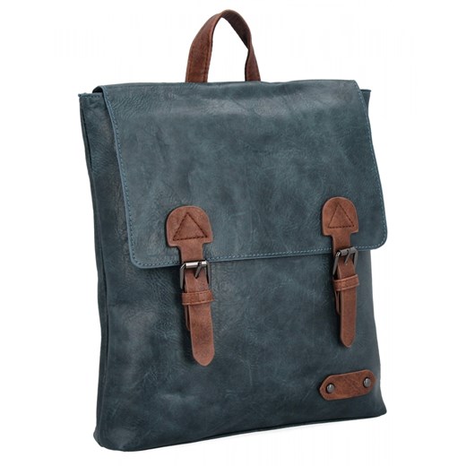 Plecak Damski Vintage firmy Herisson 1502H449 Morski Herisson One Size wyprzedaż PaniTorbalska