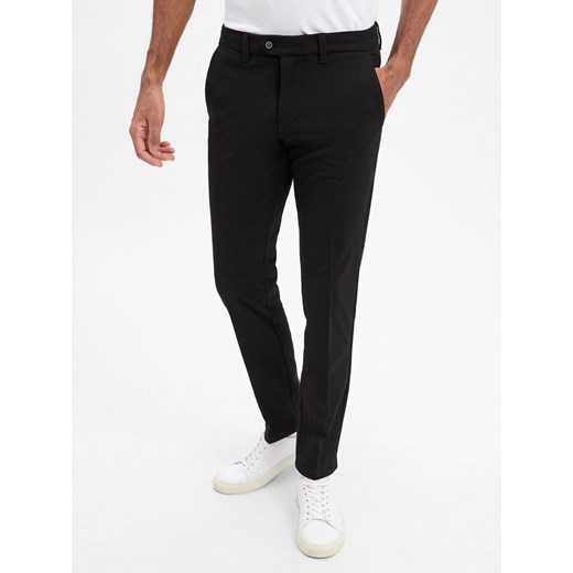 Finshley & Harding Spodnie - Dylan Slim Fit Mężczyźni czarny jednolity ze sklepu vangraaf w kategorii Spodnie męskie - zdjęcie 186757645