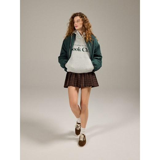 Reserved - Bluza z haftowanym napisem - jasnoszary ze sklepu Reserved w kategorii Bluzy damskie - zdjęcie 186757837