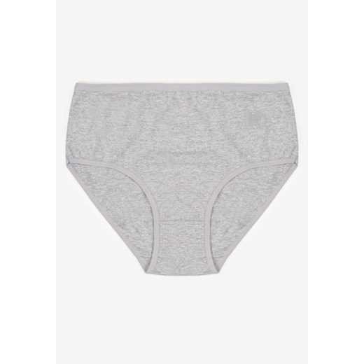 Szare Gładkie Majtki Figi z Bawełny Idina ze sklepu born2be.pl w kategorii Majtki damskie - zdjęcie 186759428