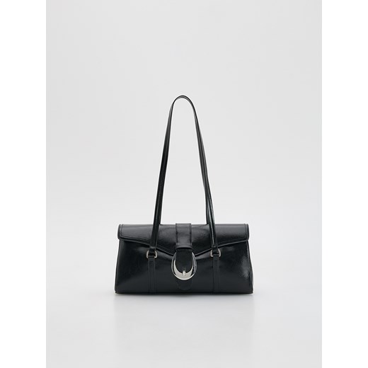 Reserved - Torebka na ramię z ozdobną klamrą - czarny ze sklepu Reserved w kategorii Kopertówki - zdjęcie 186759716