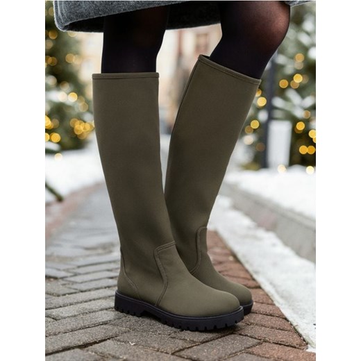 Sinsay - Kozaki - khaki - id: 148FW-87X - marki Sinsay - 186762018 Sinsay - Kozaki - khaki ze sklepu Sinsay w kategorii Kozaki damskie - zdjęcie 186762018