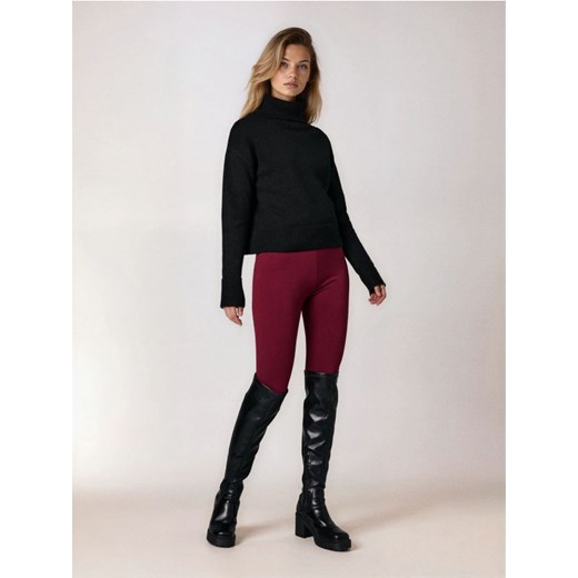 Sinsay - Legginsy z gumką pod stopą - bordowy - id: 250FK-83X - marki Sinsay - 186762075 Sinsay - Legginsy z gumką pod stopą - bordowy ze sklepu Sinsay w kategorii Spodnie damskie - zdjęcie 186762075