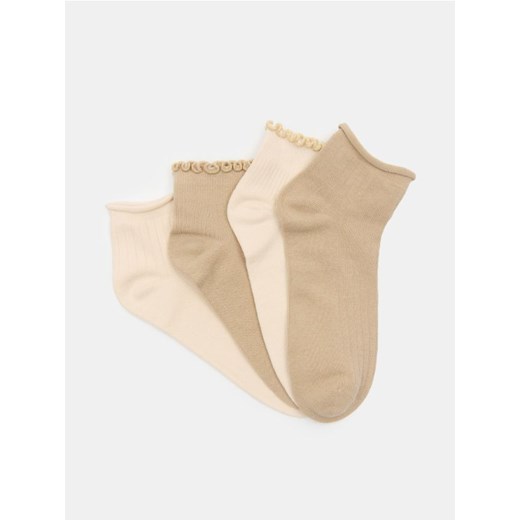 Sinsay - Prążkowane skarpetki 4 pack - wielobarwny ze sklepu Sinsay w kategorii Skarpetki damskie - zdjęcie 186762115