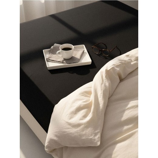 Sinsay - Bawełniane prześcieradło z gumką 140x200 - czarny Sinsay One Size Sinsay