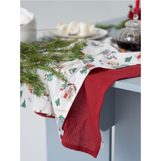 Sinsay - Ścierki kuchenne z motywem świątecznych domków 2 pack - wielobarwny ze sklepu Sinsay w kategorii Fartuchy kuchenne - zdjęcie 186762255