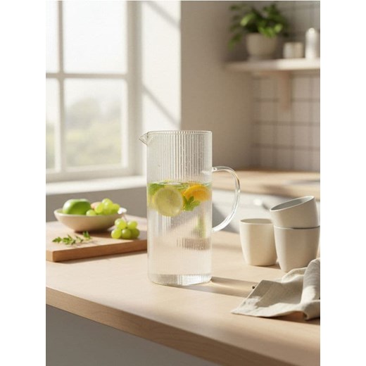 Sinsay - Ryflowany dzbanek z uchem - biały Sinsay One Size Sinsay