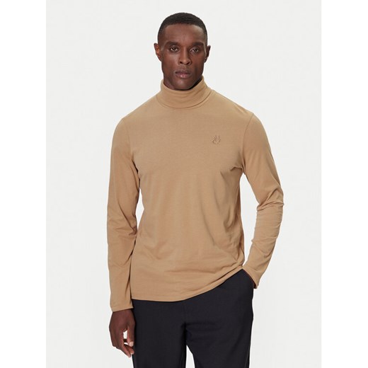 KARL LAGERFELD Golf 755023 554226 Beżowy Regular Fit ze sklepu MODIVO w kategorii Swetry męskie - zdjęcie 186762817