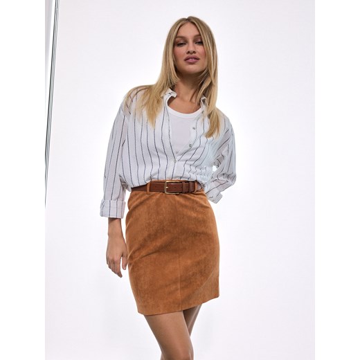 Mohito - Ołówkowa spódnica mini - brązowy ze sklepu Mohito w kategorii Spódnice - zdjęcie 186763447