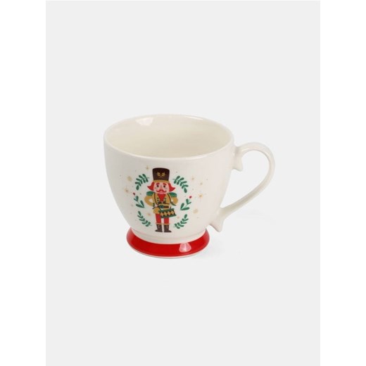 Sinsay - Ceramiczny kubek świąteczny z motywem dziadka do orzechów - biały - id: 317GI-00X - marki Sinsay - 186764528 Sinsay - Ceramiczny kubek świąteczny z motywem dziadka do orzechów - biały ze sklepu Sinsay w kategorii Kubki - zdjęcie 186764528