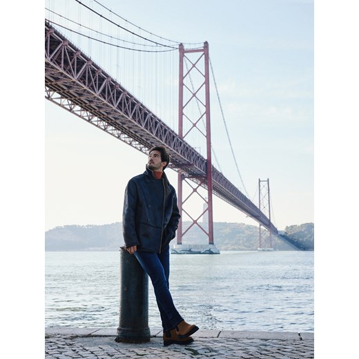 Reserved - Zamszowe botki - brązowy ze sklepu Reserved w kategorii Buty zimowe męskie - zdjęcie 186765467