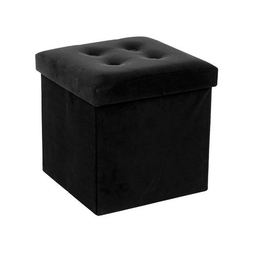WellHome Puf w kolorze czarnym ze schowkiem - 38 x 38 x 38 cm ze sklepu Limango Polska w kategorii Pufy i siedziska - zdjęcie 186766279