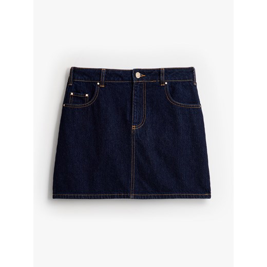 Mohito - Jeansowa spódnica mini - granatowy ze sklepu Mohito w kategorii Spódnice - zdjęcie 186766697