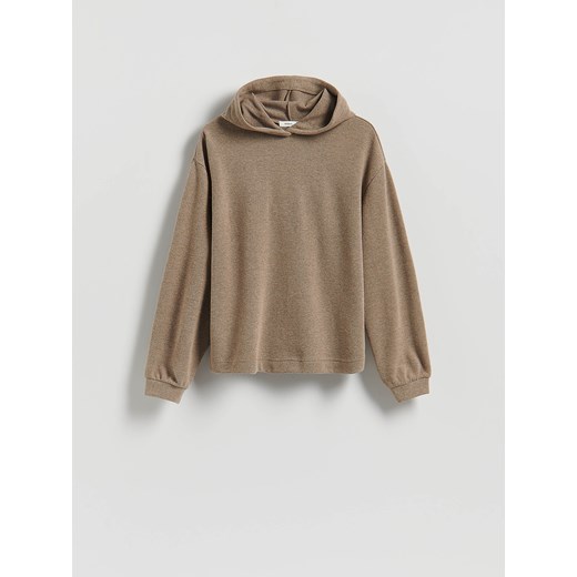 Reserved - Bluza z kapturem - brązowy ze sklepu Reserved w kategorii Bluzy damskie - zdjęcie 186767017