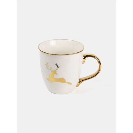 Sinsay - Ceramiczny kubek świąteczny z motywem jelenia i błyszczącymi detalami - złoty - id: 058GI-GLD - marki Sinsay - 186767786 Sinsay - Ceramiczny kubek świąteczny z motywem jelenia i błyszczącymi detalami - złoty ze sklepu Sinsay w kategorii Kubki - zdjęcie 186767786