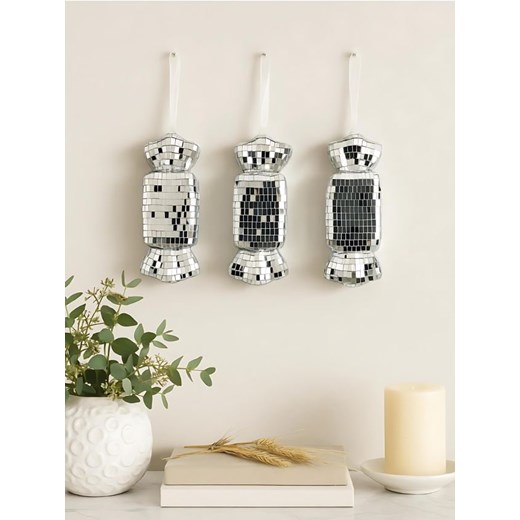 Sinsay - Dekoracja świąteczna 3 pack - srebrny ze sklepu Sinsay w kategorii Dekoracje bożonarodzeniowe - zdjęcie 186767795