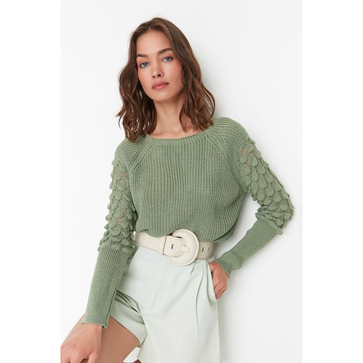 trendyol Sweter w kolorze zielonym Trendyol S Limango Polska okazyjna cena