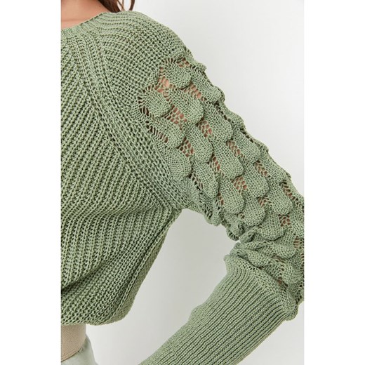 trendyol Sweter w kolorze zielonym Trendyol S okazyjna cena Limango Polska