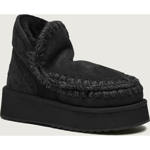 MOU Skórzane śniegowce Mini Eskimo Platform | z dodatkiem wełny ze sklepu Gomez Fashion Store w kategorii Śniegowce damskie - zdjęcie 186772328