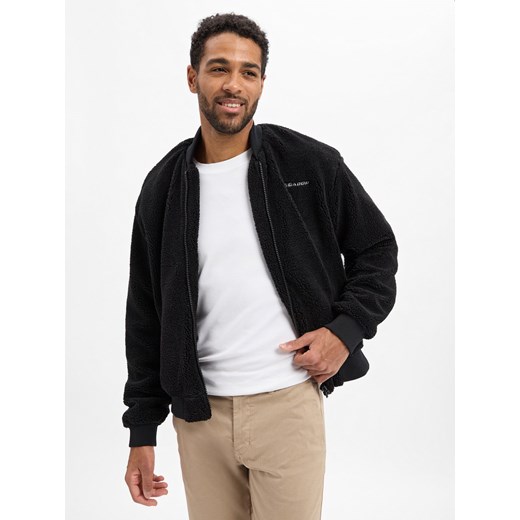 PEGADOR Męska kurtka z pluszowym futerkiem - Ember Mężczyźni Sztuczne włókno czarny jednolity ze sklepu vangraaf w kategorii Kurtki damskie - zdjęcie 186772495