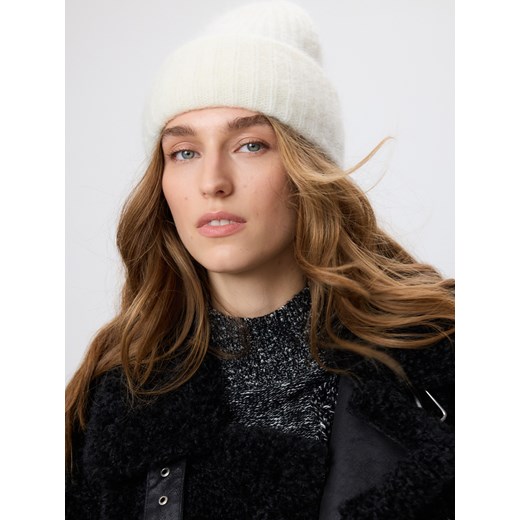 Reserved - Czapka z wełną i moherem - kremowy Reserved ONE SIZE Reserved