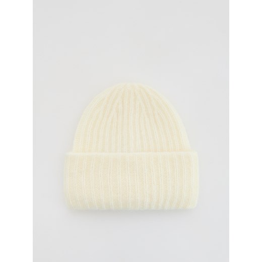Reserved - Czapka z wełną i moherem - kremowy Reserved ONE SIZE Reserved