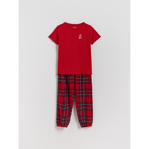 Reserved - Świąteczna piżama - czerwony ze sklepu Reserved w kategorii Piżamy dziecięce - zdjęcie 186772749