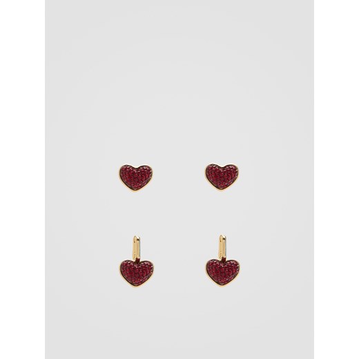 Reserved - Zestaw kolczyków w kształcie serca - czerwony - id: 687IL-33X - marki Reserved - 186772758 Reserved - Zestaw kolczyków w kształcie serca - czerwony ze sklepu Reserved w kategorii Kolczyki - zdjęcie 186772758