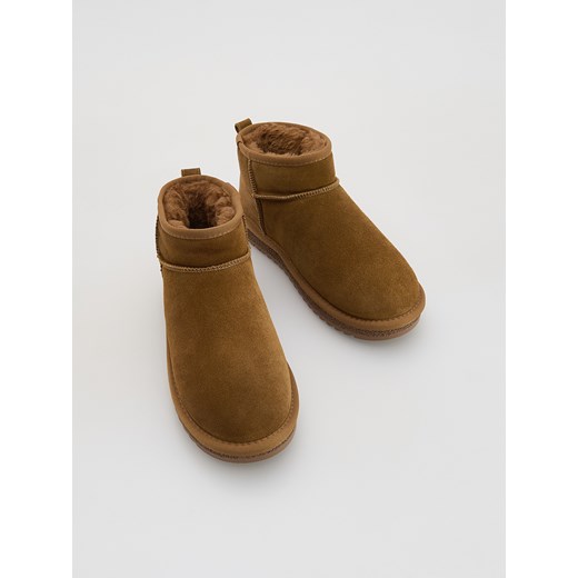 Reserved - Zamszowe śniegowce - beżowy Reserved 37 Reserved