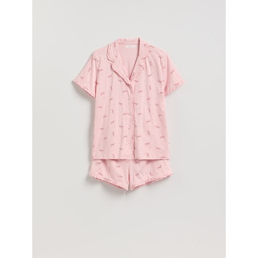 Reserved - Wzorzysta piżama dwuczęściowa - różowy - id: 969EX-30X - marki Reserved - 186772855 Reserved - Wzorzysta piżama dwuczęściowa - różowy ze sklepu Reserved w kategorii Piżamy damskie - zdjęcie 186772855